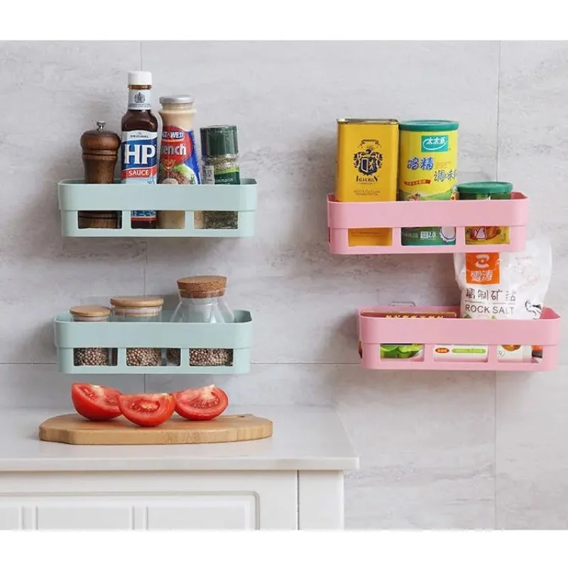 Bathroom Adhesive Shelf Organizer – Wall-Mounted Shampoo, Soap & Gel Storage Basket