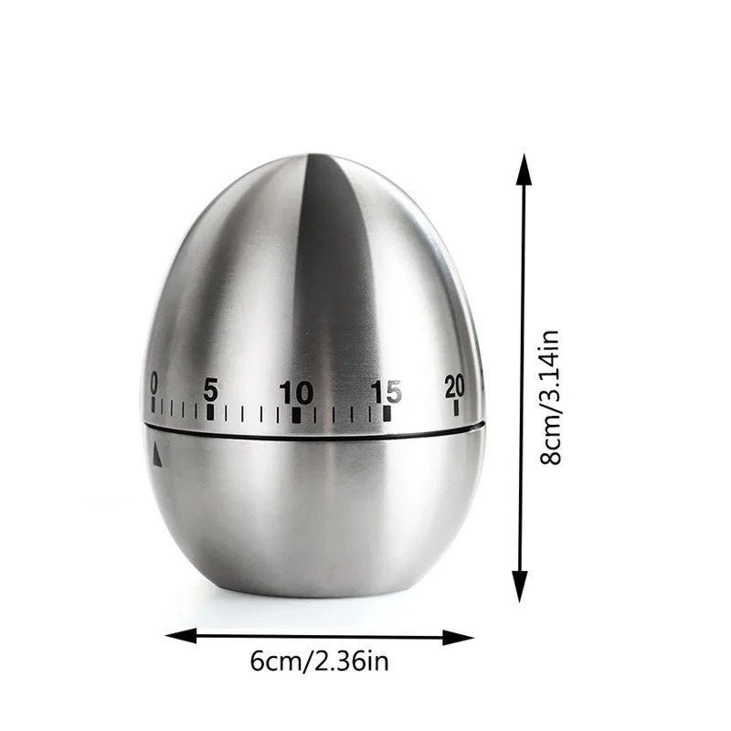 60 Minute Mechanical Countdown Timer – Stainless Steel Work, Study &  Kitchen Timer-000928