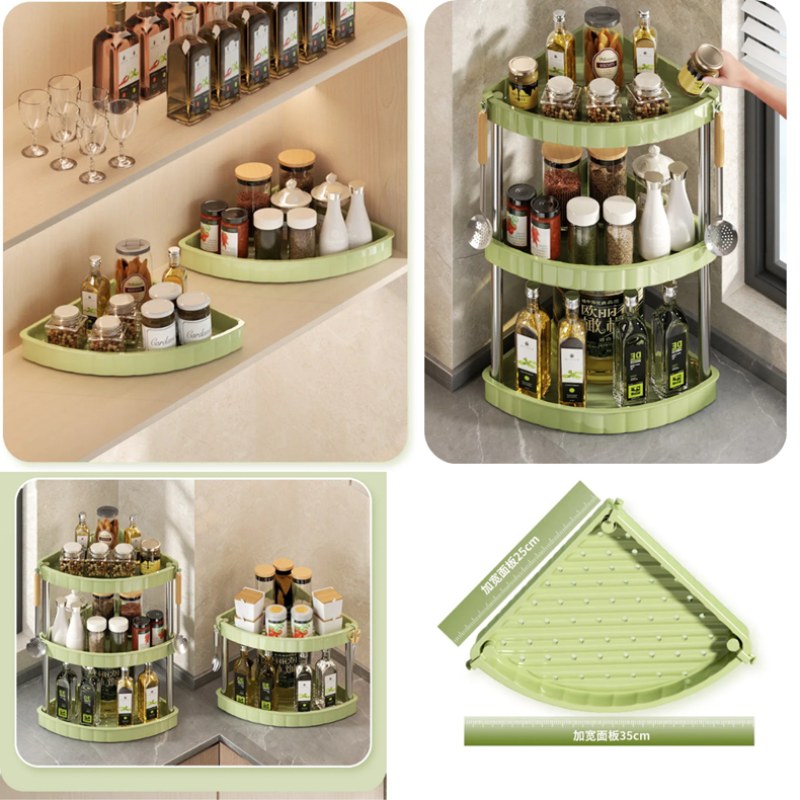  4 Layer Corner Trolly Rack Multifunctional Corner Storage Rack for Every Home