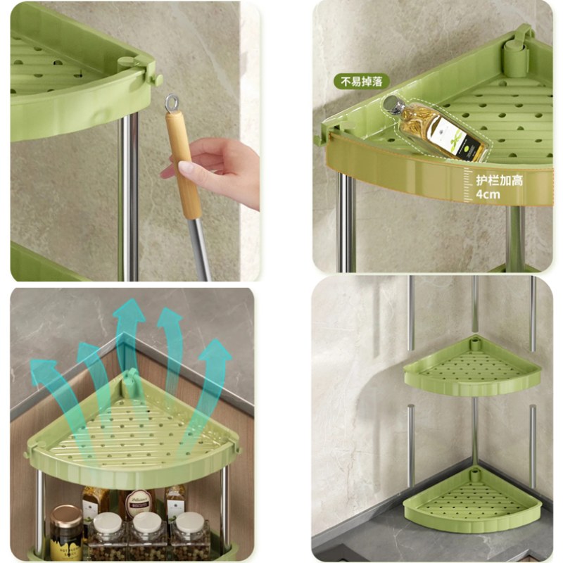  4 Layer Corner Trolly Rack Multifunctional Corner Storage Rack for Every Home