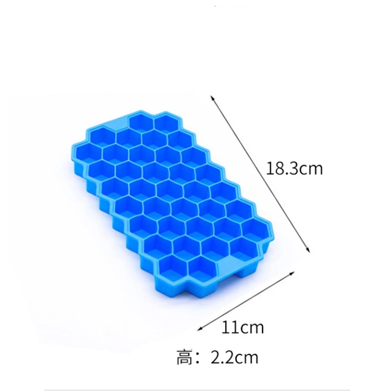  1PCS Honeycomb 37 Lattice Tray Maker With Lid DIY Ice Mold Ice Cube Maker - KD105